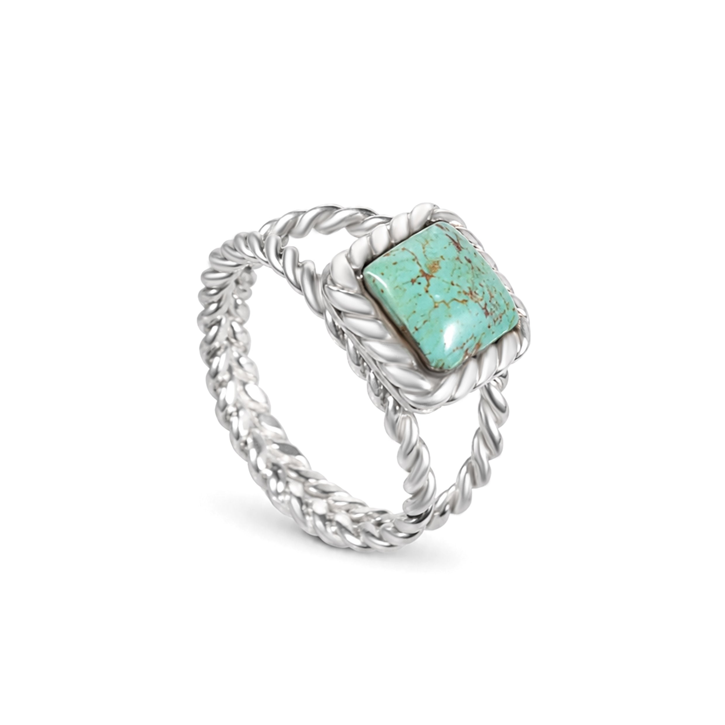 Braided Turquoise Ring