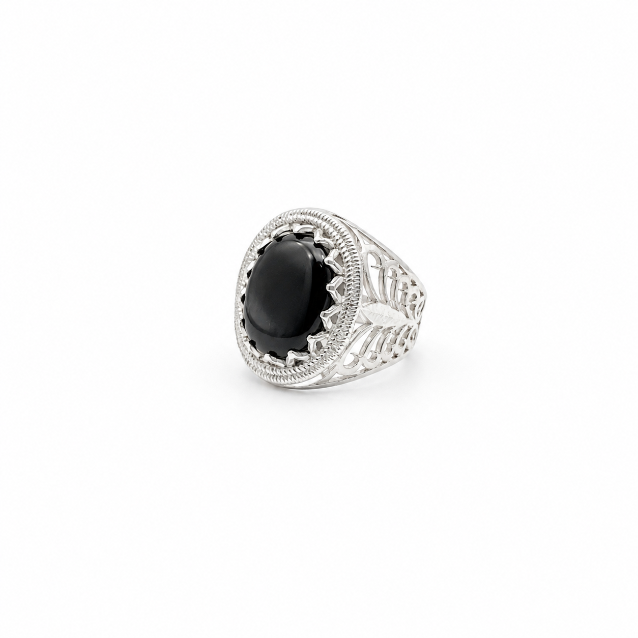 925 silver onyx stone ring