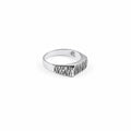Hand Engraved Oxidized Silver Ring