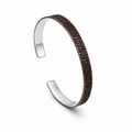 Engraved oxidized bracelet