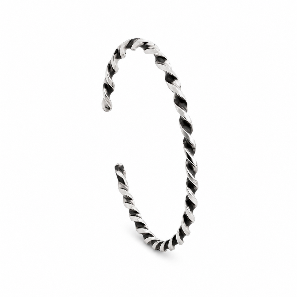 Classic Oxidized Silver Bangle