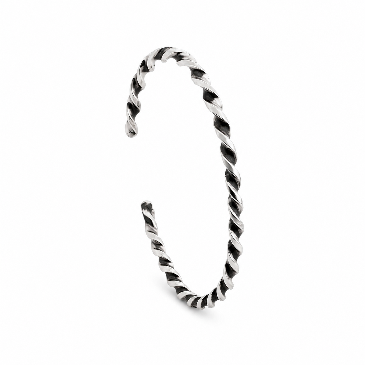 Classic Oxidized Silver Bangle