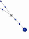 Necklace lapis lazuli stone chain