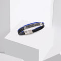 Lapis Leather Bracelet لست أمام عيني لكنك كل ما أرى