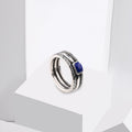 Triple Layer Lapis Lazuli Ring