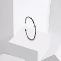 Twisted Oxidized Silver Open Bangle