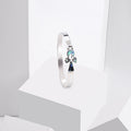 Ankh Shell Charm Open Bangle