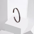 Engraved oxidized bracelet
