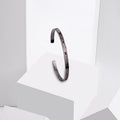 Hand-Scratched Oxidized Silver Bangle
