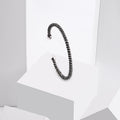 Twisted Oxidized Silver Bangle