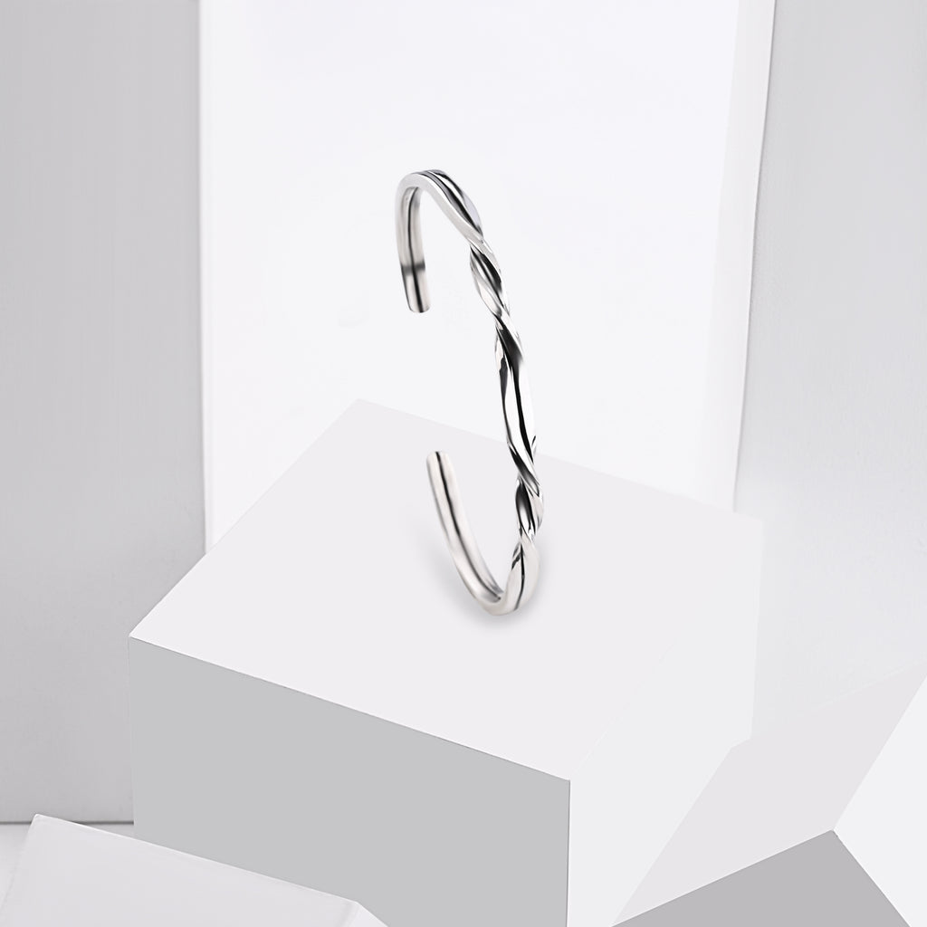 Handmade Oxidized Silver Bangle