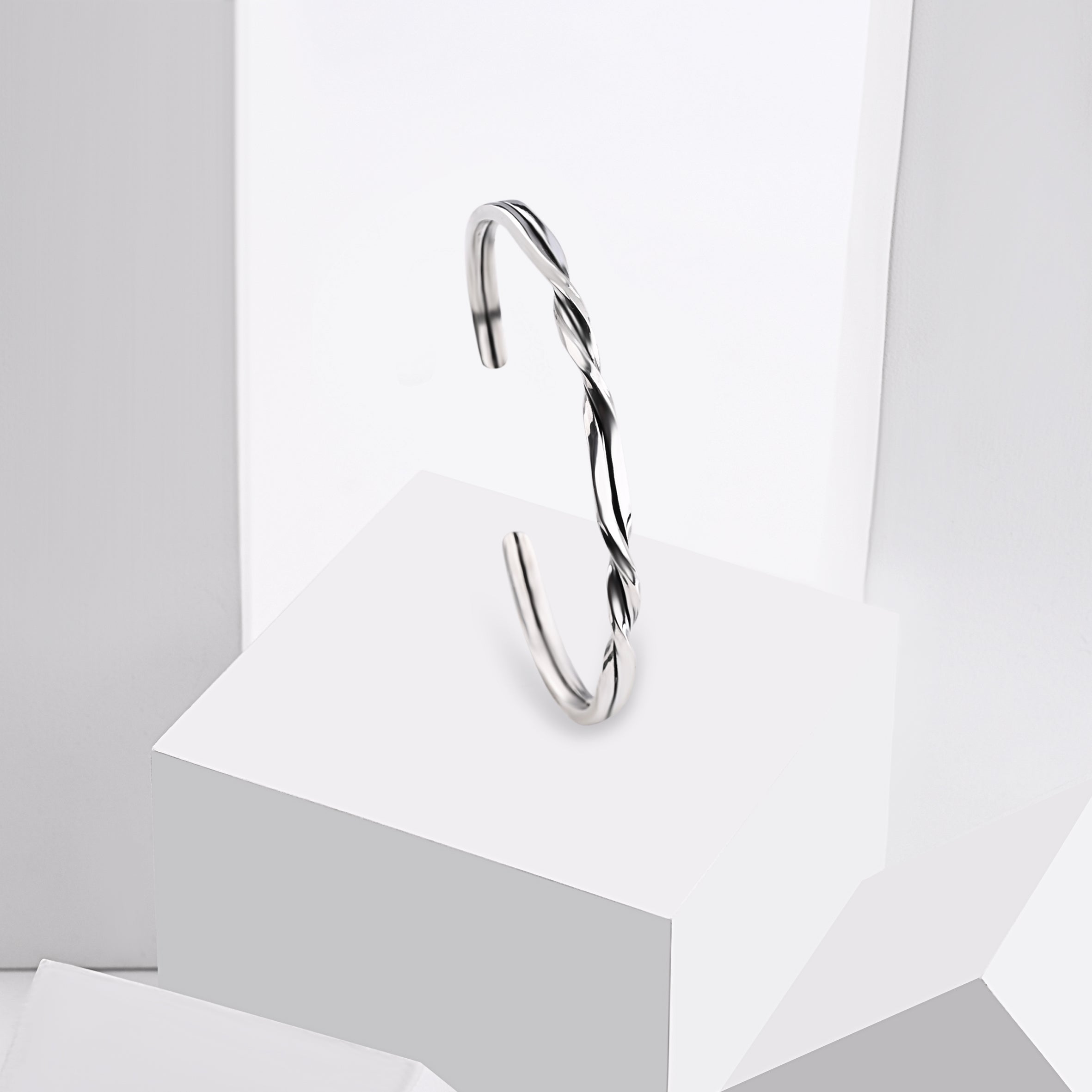 Handmade Oxidized Silver Bangle