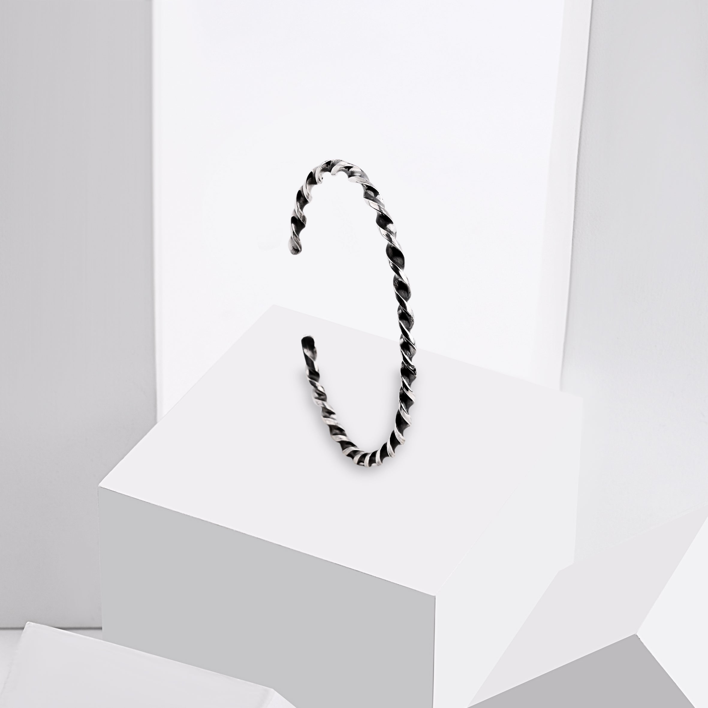 Classic Oxidized Silver Bangle