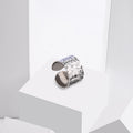 Hand-Hammered Oxidized Silver Ring