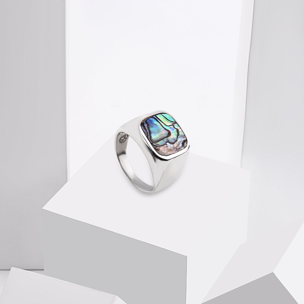 Mother of Pearl Silver Ring