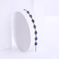 Oxidized Lapis Lazuli Bracelet