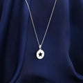 Dual Star Silver Necklace