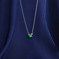 Emerald Spark Silver Necklace