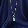 Unique Mother of Pearl Silver Necklace