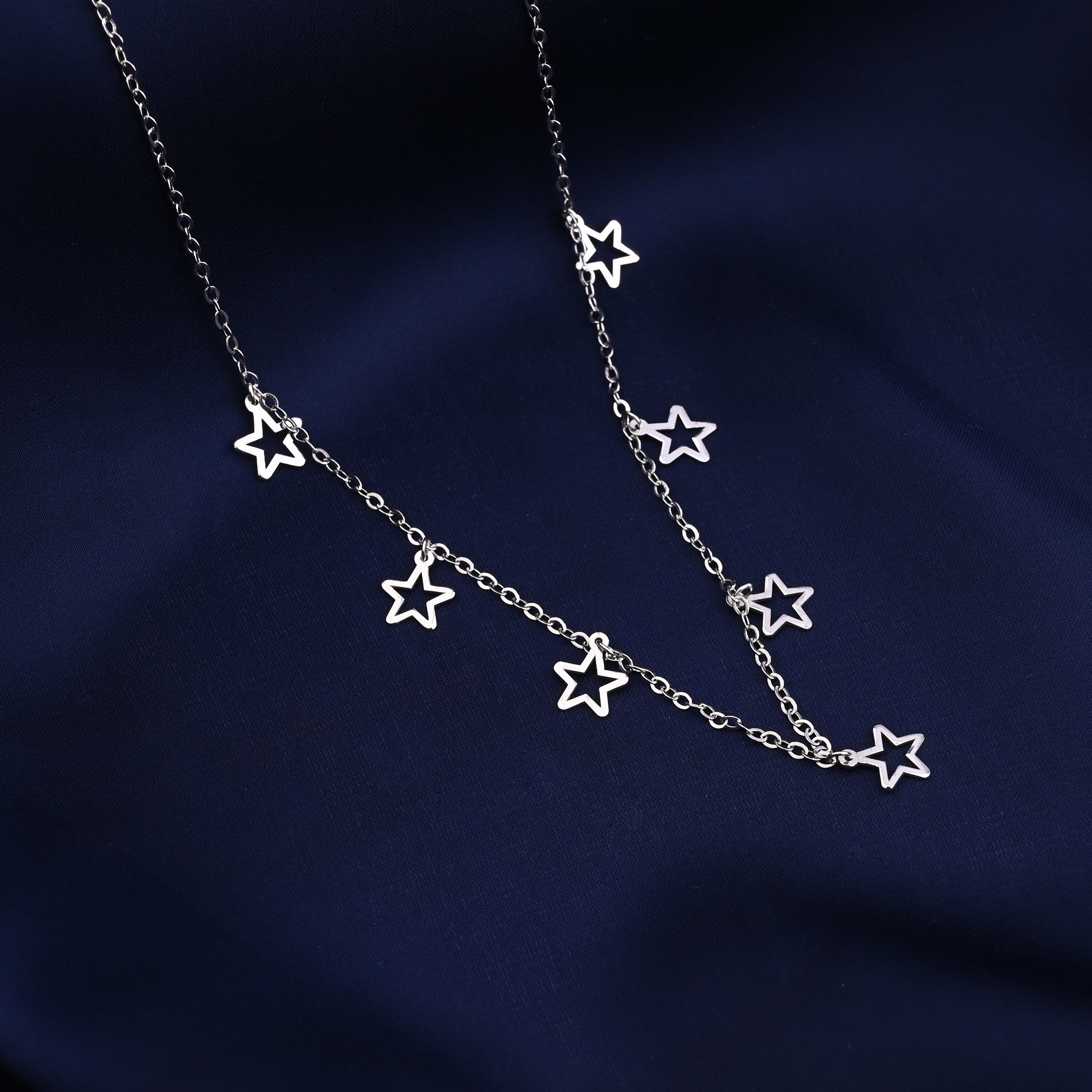 Italian Star Silver Necklace