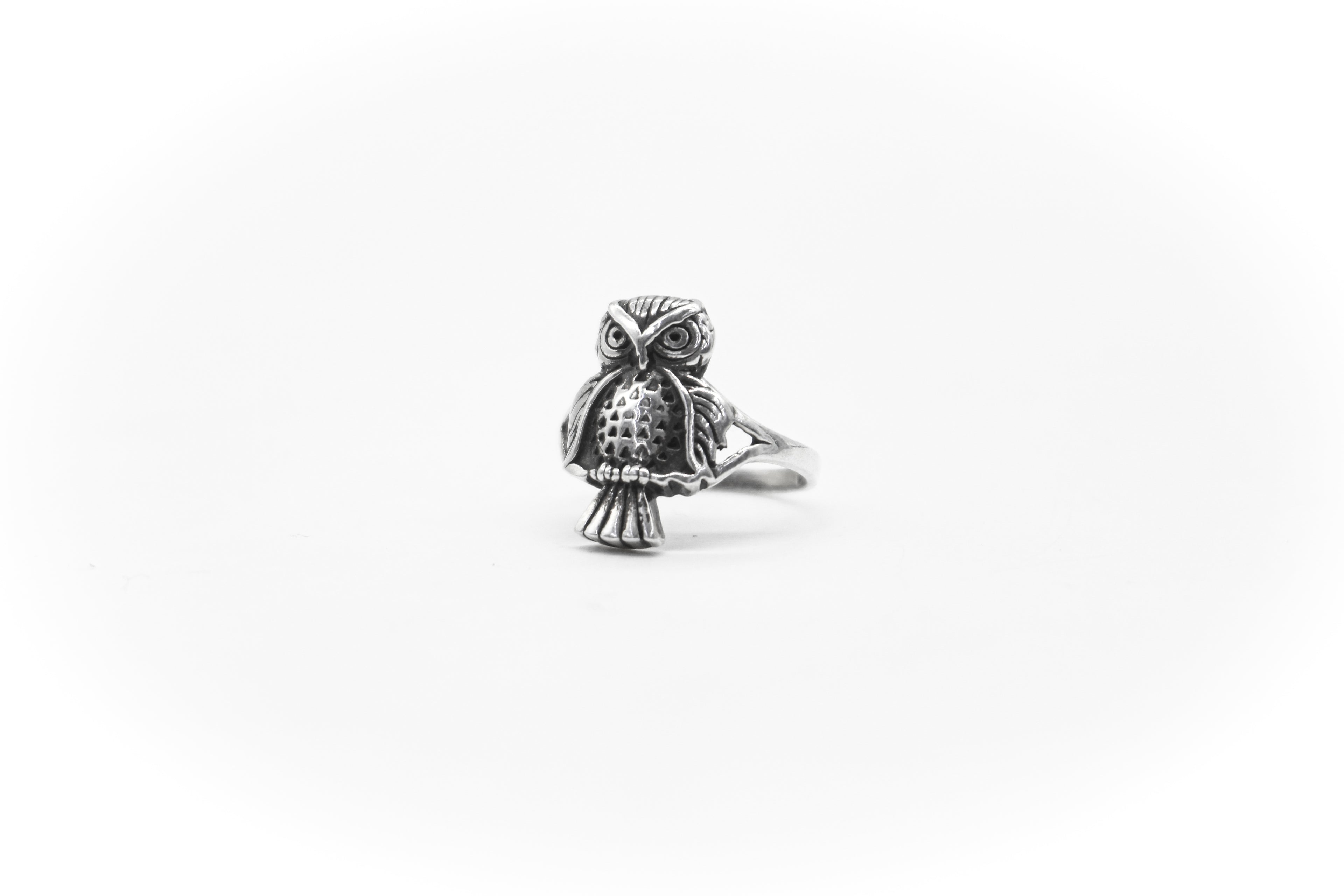 Indian style owl ring