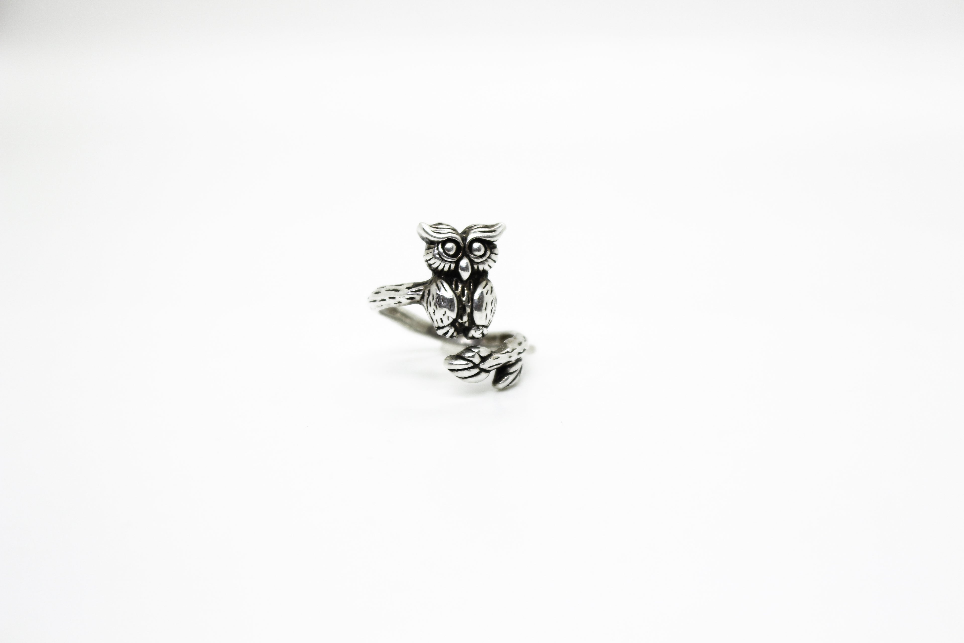 Indian style owl ring 925