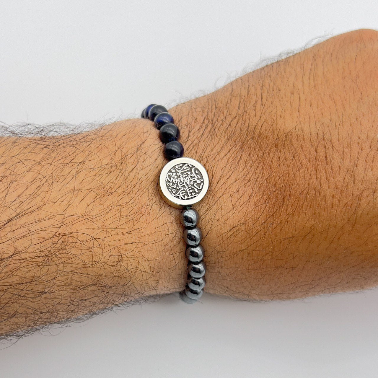 Sterling silver bracelet and tiger eye stones