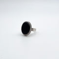 925 silver onyx stone ring
