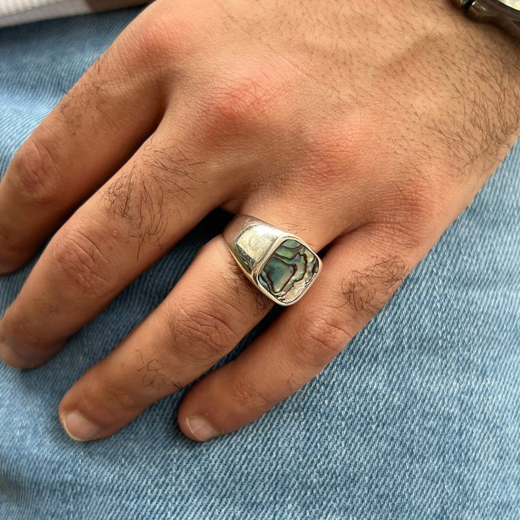 Mother of Pearl Silver Ring