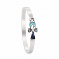 Ankh Shell Charm Open Bangle