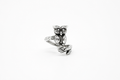 Indian style owl ring 925