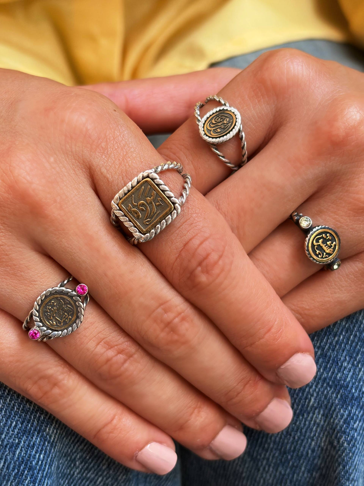 Arabic calligraphy rings