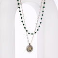 Malachite Double Layer Necklace دمت لي شيئًا جميلًا لا ينتهي