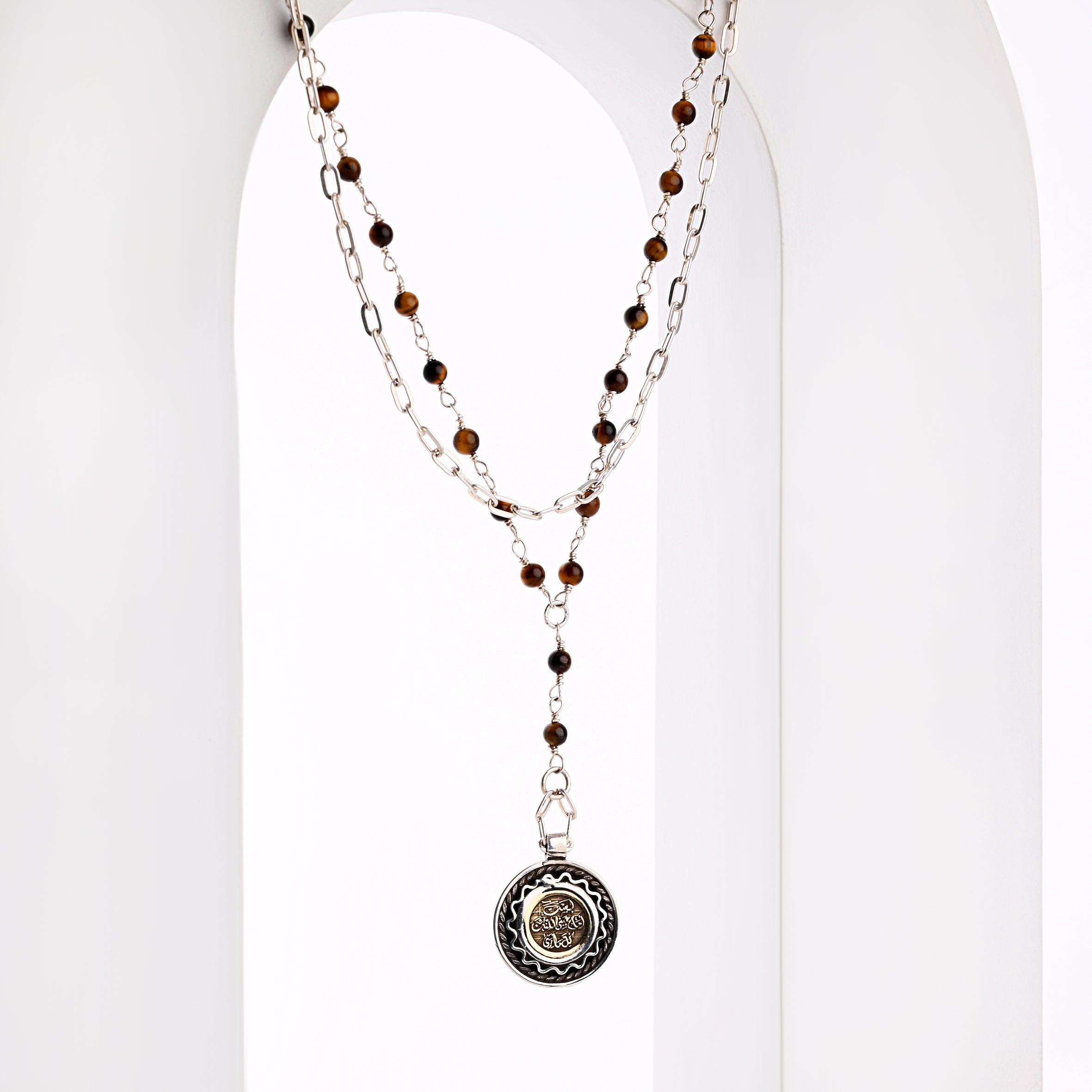 Tiger Eye Double Layer Necklace – لست أمام عيني لكنك كل ما أرى