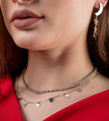 Star and crescent 925 sterling silver earring
