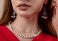 925 sterling silver earring studded with precious stones