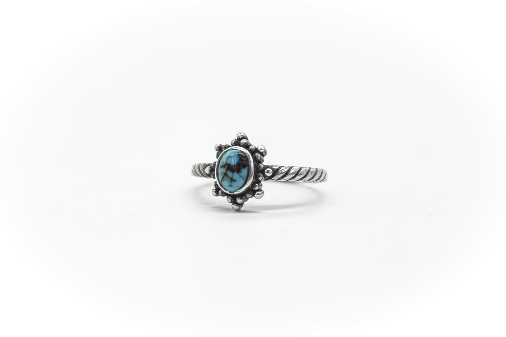 Handmade ring, natural turquoise stone