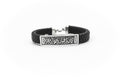 Double Leather quote bracelet فرأيتُ في عينيكِ أحلامَ العُمر