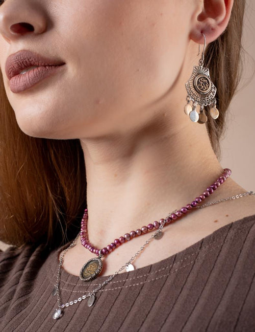 925 egyptian arabic earrings