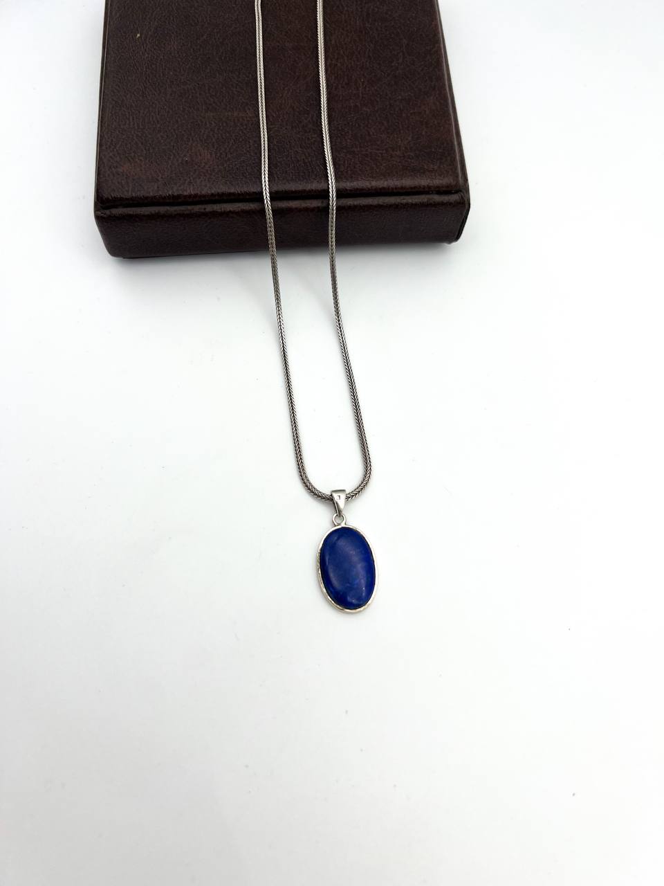 Lazuli azure stone chain and necklace