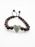 Bracelets Silver and tiger stones, any natural