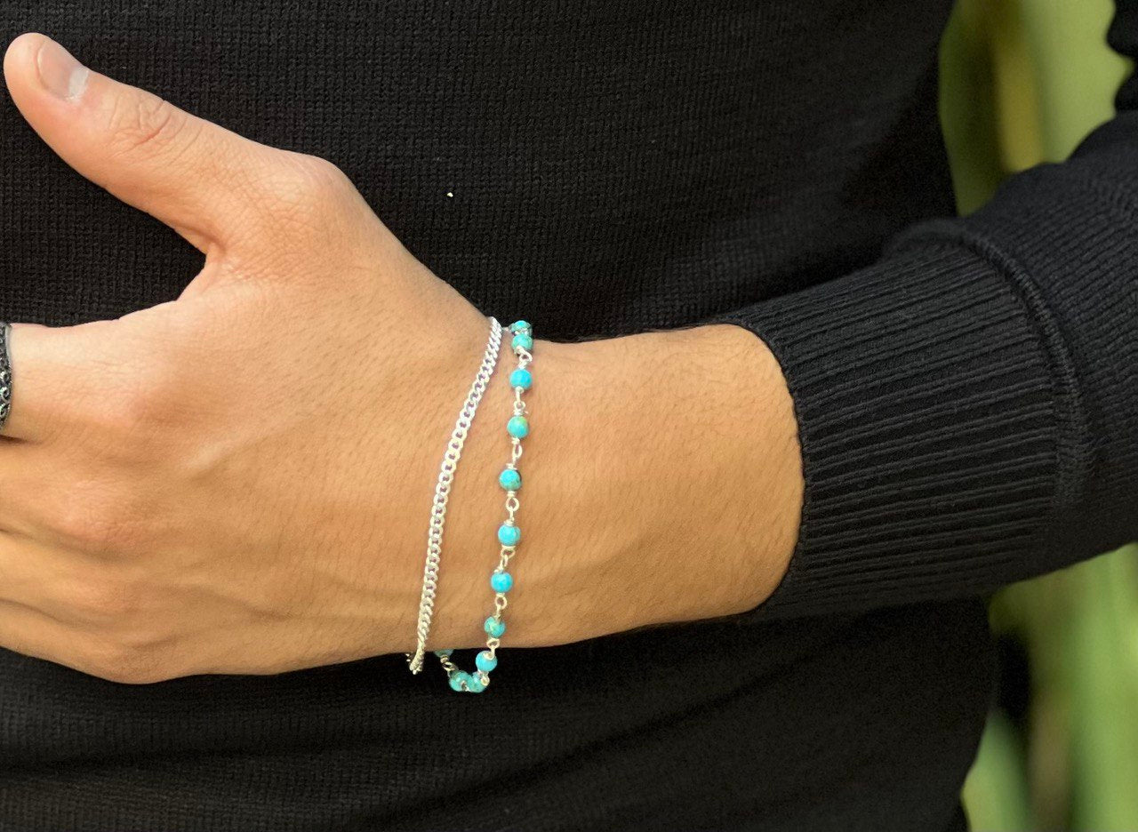 Bracelets  Natural highlight stones 925 sterling silve