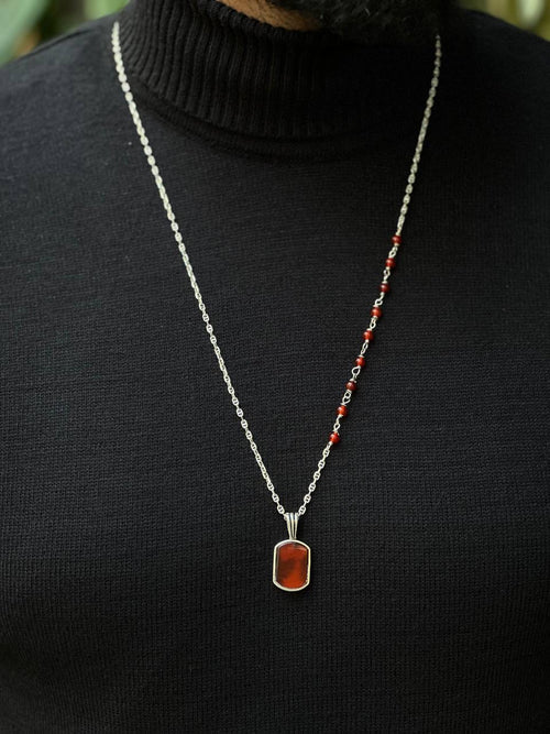 Agate stone chain and necklace