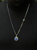 Necklace lapis lazuli stone chain